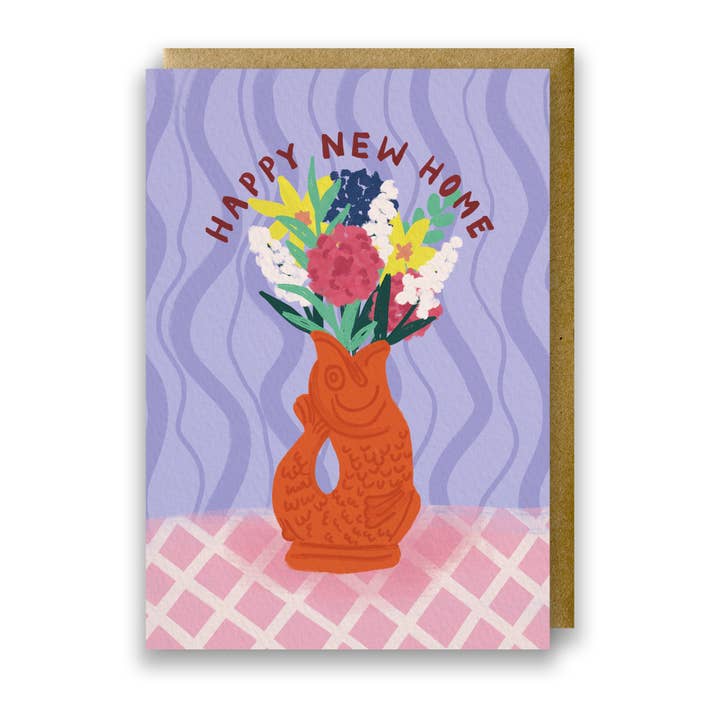 Gluggle Jug Happy New Home Card for wholesale by Jessie Maeve Studio