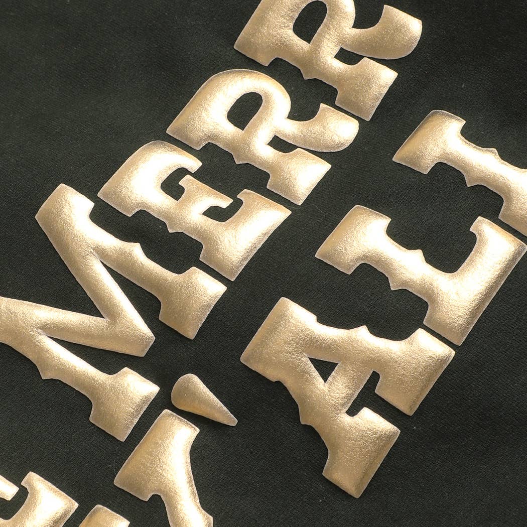 Fashion City - Wholesale Graphic Sweatshirt - Unisex - BE MERRY Y'ALL Metallic Gold PUFF Heavyweight Sweatshirt16