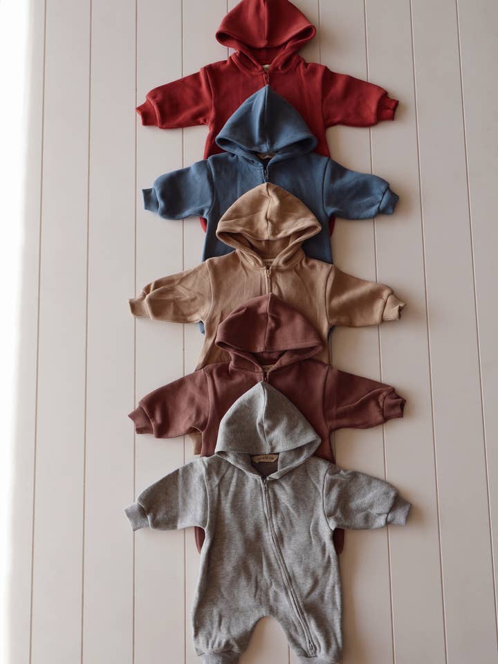 Zip Up Hooded Jumpsuit for wholesale by Axel & Rose