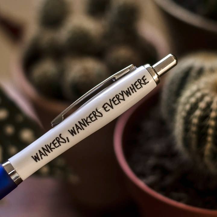 SWEARY PENS / Wankers Everywhere / Funny Rude Pens for wholesale by F Bomb Designs
