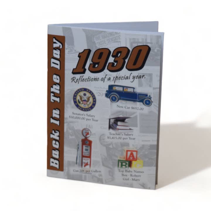 3 Oak Publishing / Back In The Day - Wholesale Everyday Greeting Card - 1930 Back In The Day Greeting Card / Booklet (envelope inclu1