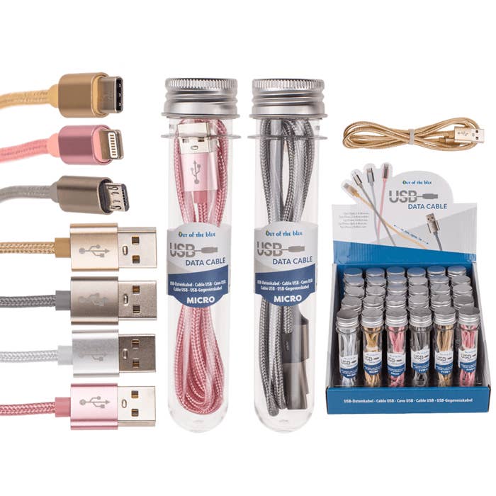 Out of the blue KG - Wholesale Charging Cable - USB data cable, Type iPhone, C & Micro ass.,