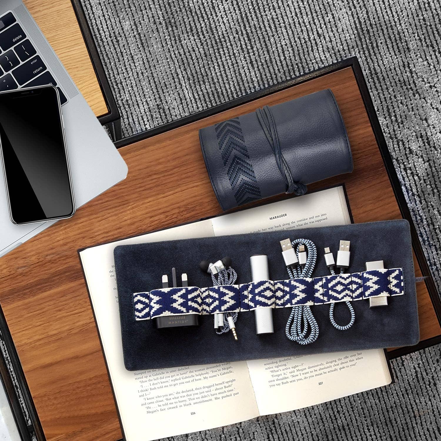 Mantidy – wholesale Travel set – Gaucho TechRoll, Navy Blue5