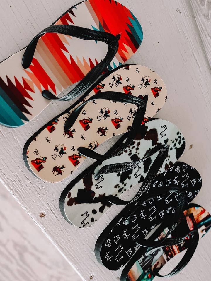 The Front Porch Label - Wholesale Flip Flops - Women's - Cowhide Flip Flops
