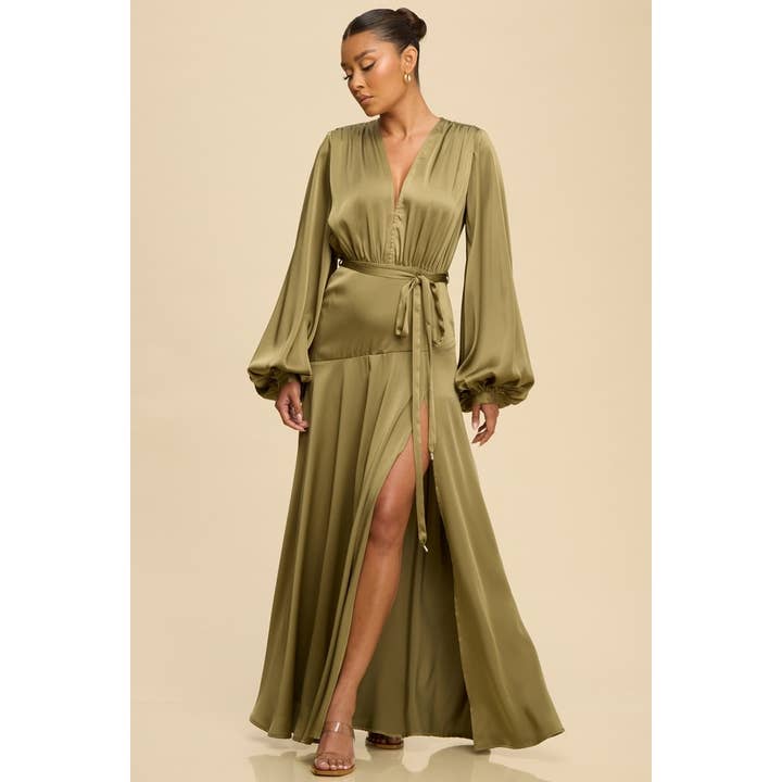 SATIN ULTRA MAXI GOWN for wholesale by Luxxel