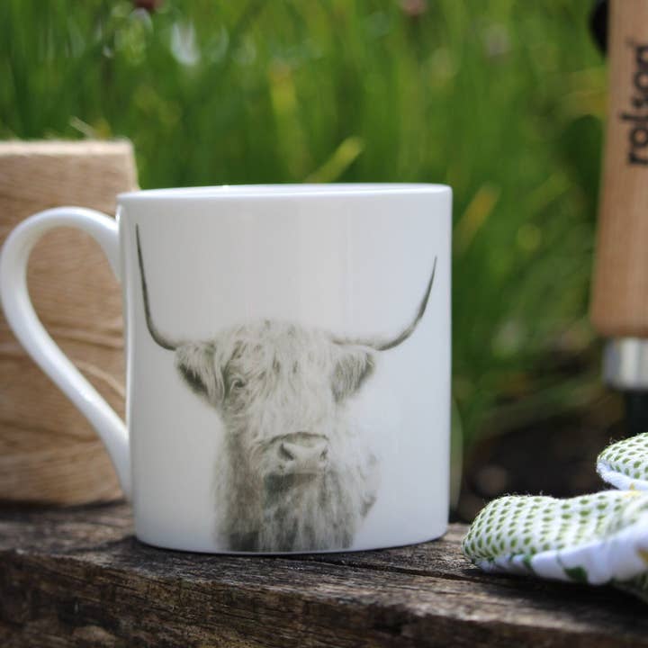 Highland Cow Fine Bone China Mug for wholesale by Share A Little Frankie