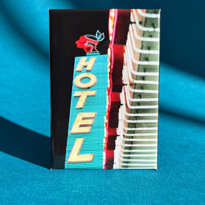 Binions Casino Neon Photo Magnet for wholesale by Battle Born Brand