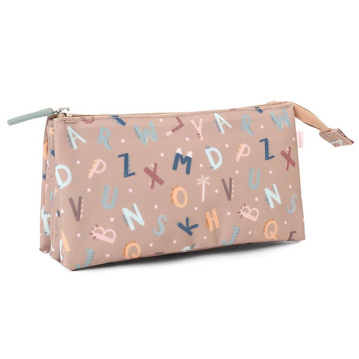 Federmäppchen mit 3 Fächern aus der Kollektion Lustige Buchstaben für den Großhandel von Tutete