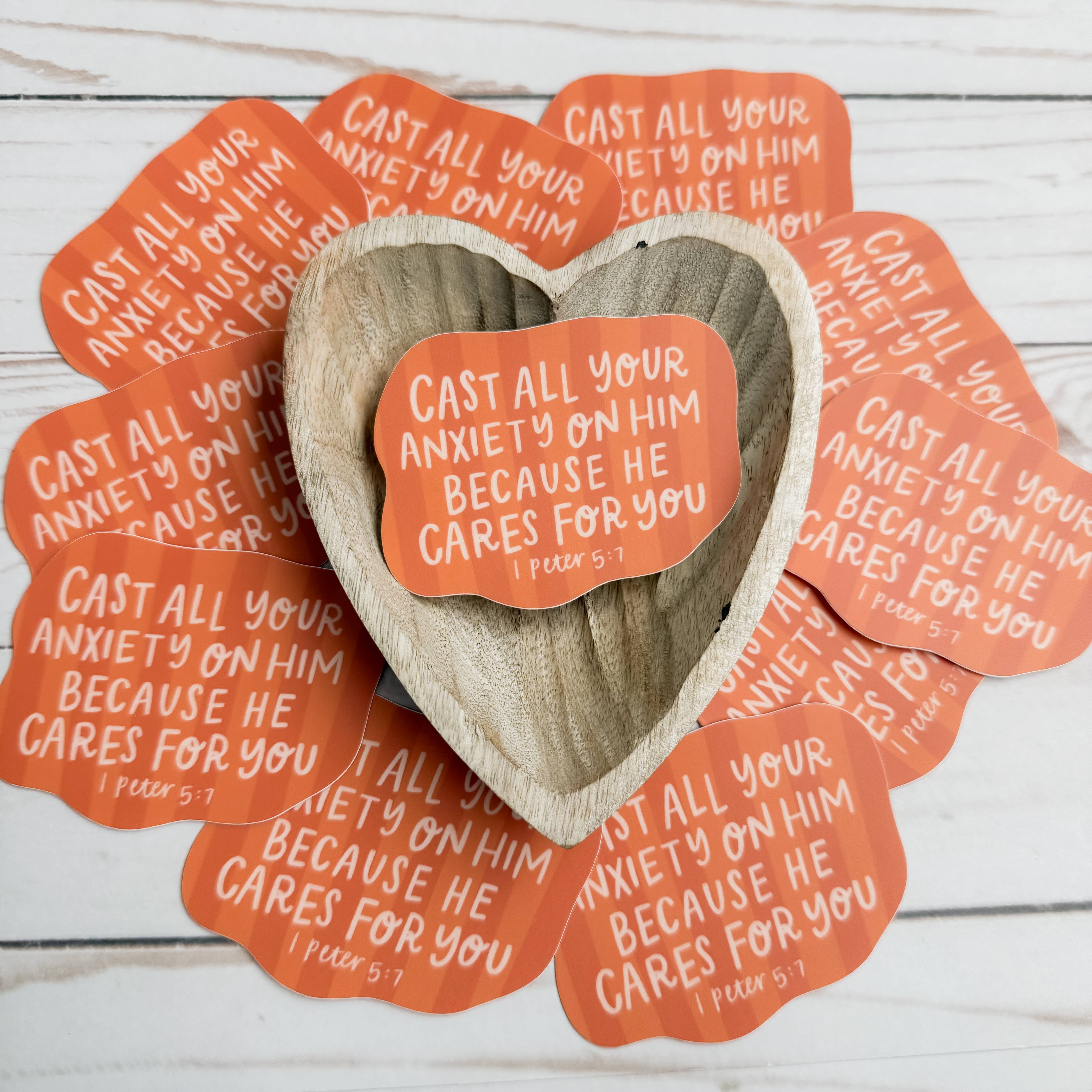 swaygirls - Wholesale Sticker - 1 Peter 5:7 Sticker | Christian stickers about faith, Bible5