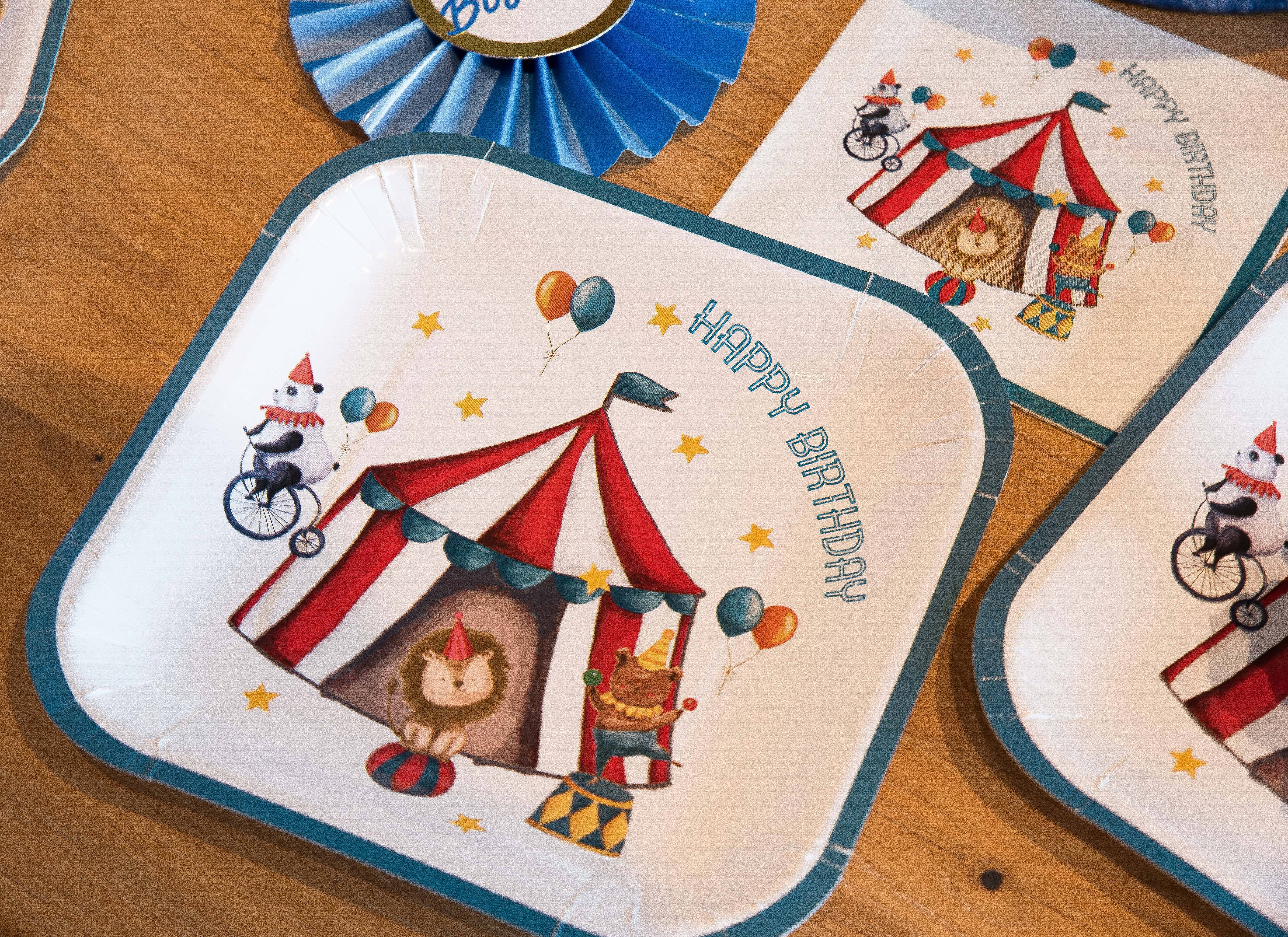 Party Partners - Wholesale Disposable Plate - Happy Birthday Circus Plates1