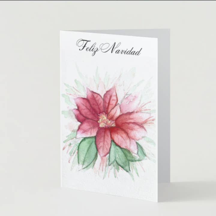 Cartão de Natal Poinsettia por atacado de Sierra Clair Designs