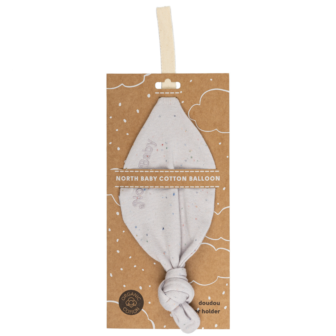 North Baby – Clips para chupeta - Bebé por atacado – PORTA-CHUPETA ORGÂNICO BALÃO NUVEM10