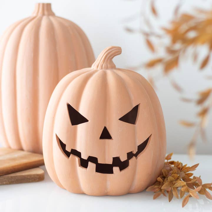 Something Different Wholesale - Wholesale Decorative Tabletop Object - 22cm Terracotta Halloween Pumpkin Decoration0