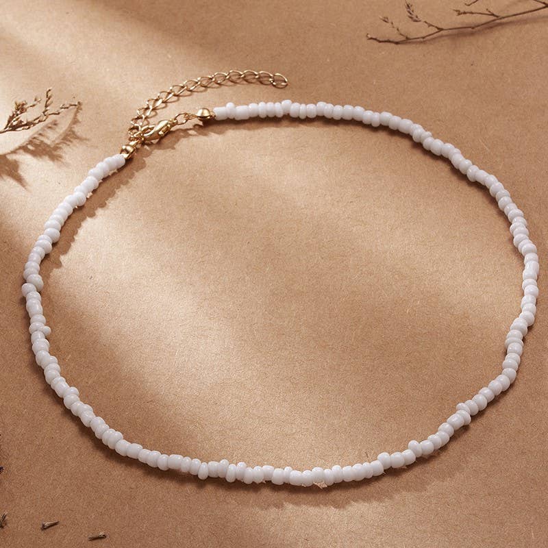 JOSSLYN by wall to wall - Wholesale Beaded/Pearl Necklace - SUMMER BEACH SINGLE BEADED NECKLACE | 40NK94312