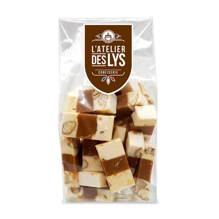 El DÚO Nougat-Caramelo con mantequilla salada, almendras para venta al por mayor de L'Atelier des Lys
