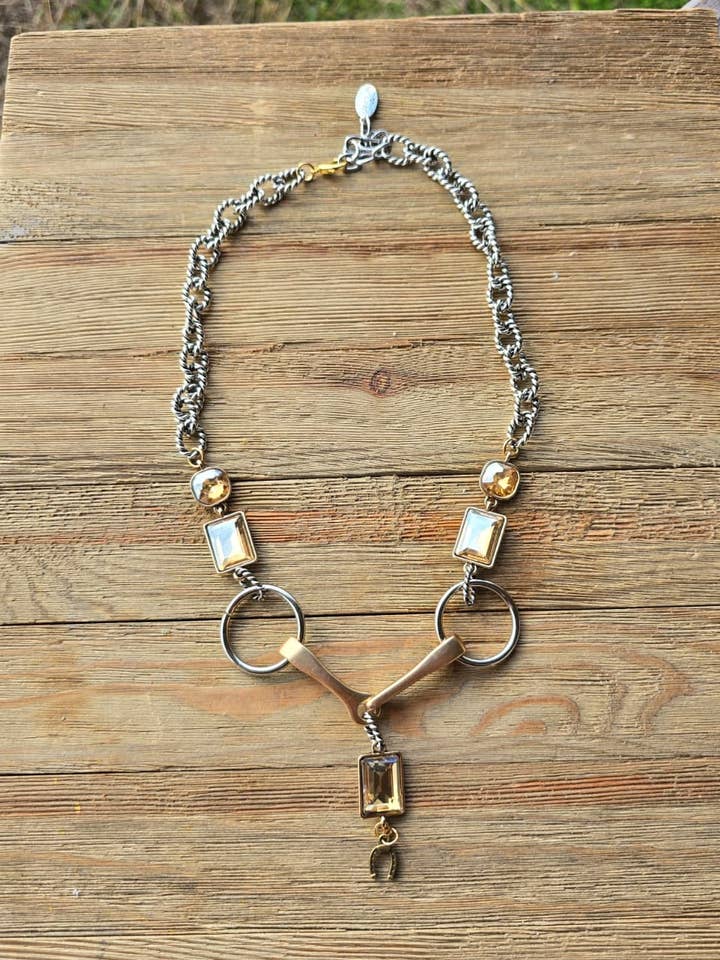 Champagner Kristall Reittrense Halskette für den Großhandel von Sandra Ling Designs