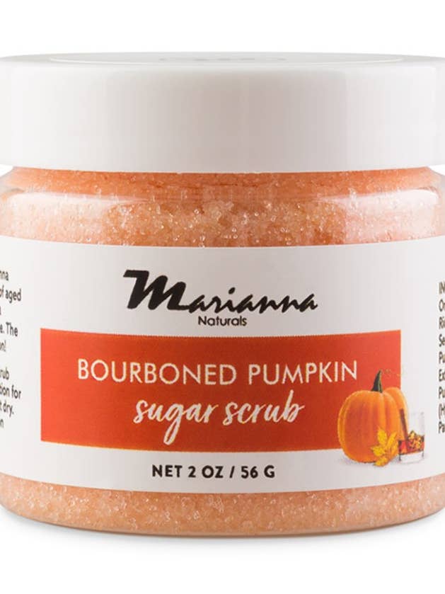 Mini Bourboned Pumpkin Sugar Scrub for wholesale by Marianna Naturals Corp.