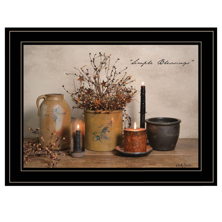 "Simple Blessings" Framed Wall Art, Modern Home Decor Framed for wholesale by Trendy Decor 4U