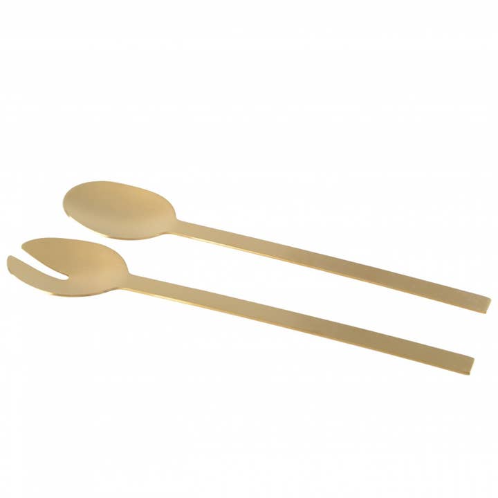 Gold salad cutlery for wholesale by AULICA