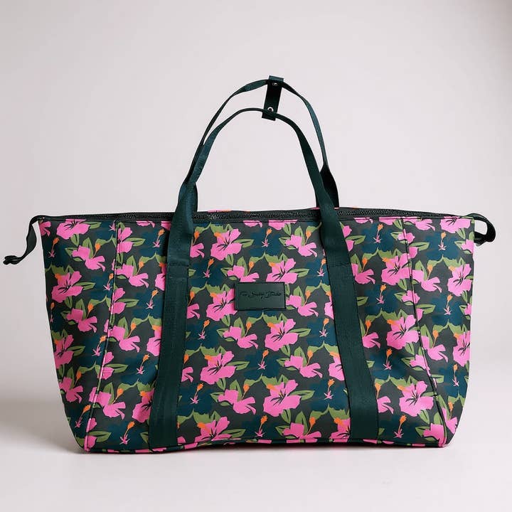 The Salty Babe - Wholesale Weekender Bag - Women's - Water Hibiscus Neoprene Weekender Duffle Bag1