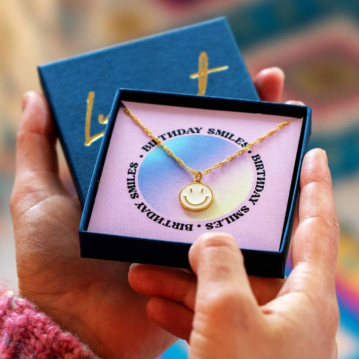 Birthday Smiles Gold Plated Necklace for wholesale by Lucent Studios Ltd