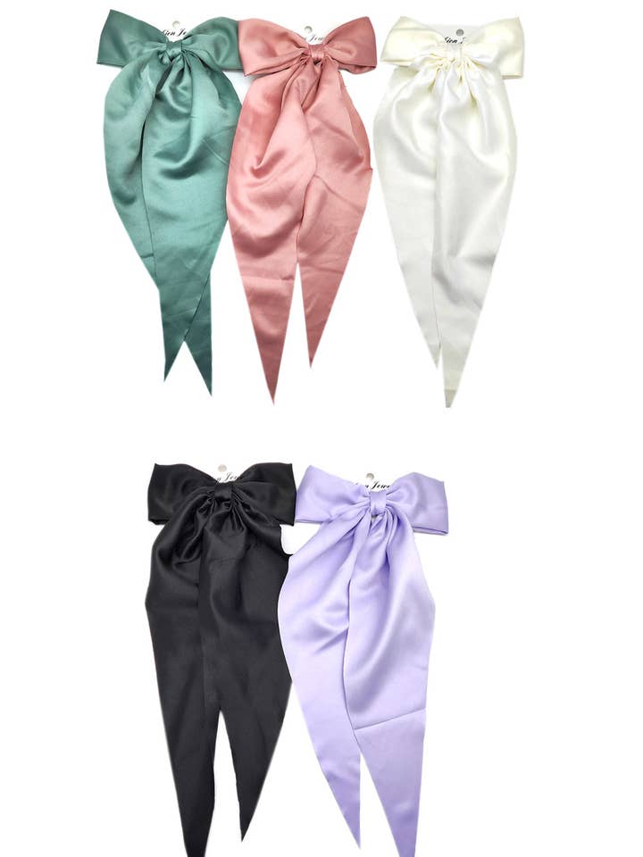 Large Hair Barrette Bow #5 for wholesale by Lucylou Collection