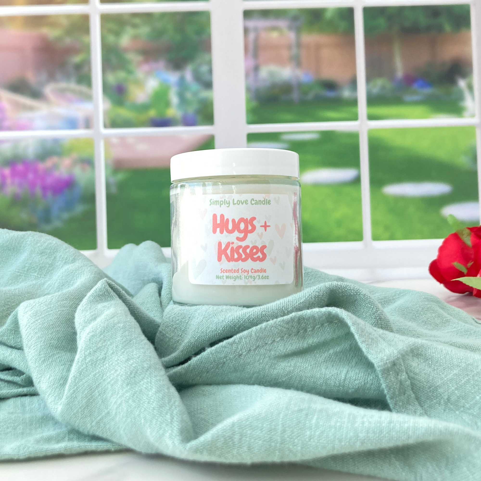 Simply Love Candle - Wholesale Jar/Filled Candle - Rose Water + Ivy Candle | 3.6 oz Soy Candle with Lid2