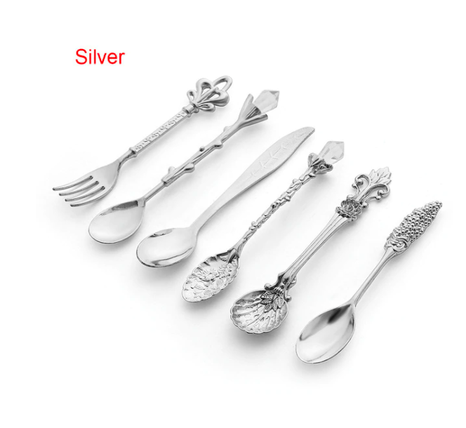 Homerely (We Cover All Import Duties) - Wholesale Table spoon (cutlery) - 6pcs Vintage Spoons Fork Set1
