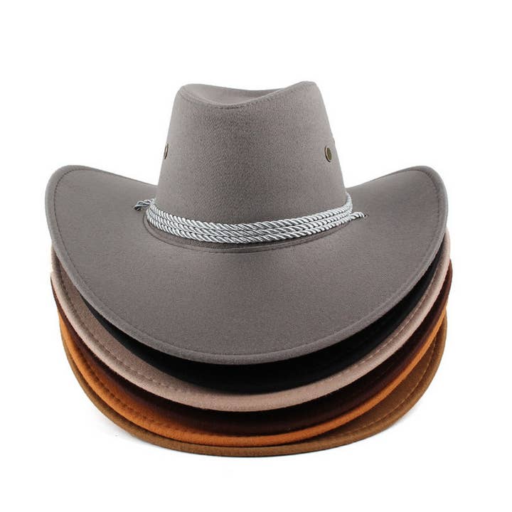 ACCITY - Wholesale Cowboy Hat - Women's - Faux Suede Western Cowboy Hat Unisex Outdoor_CWAH18916