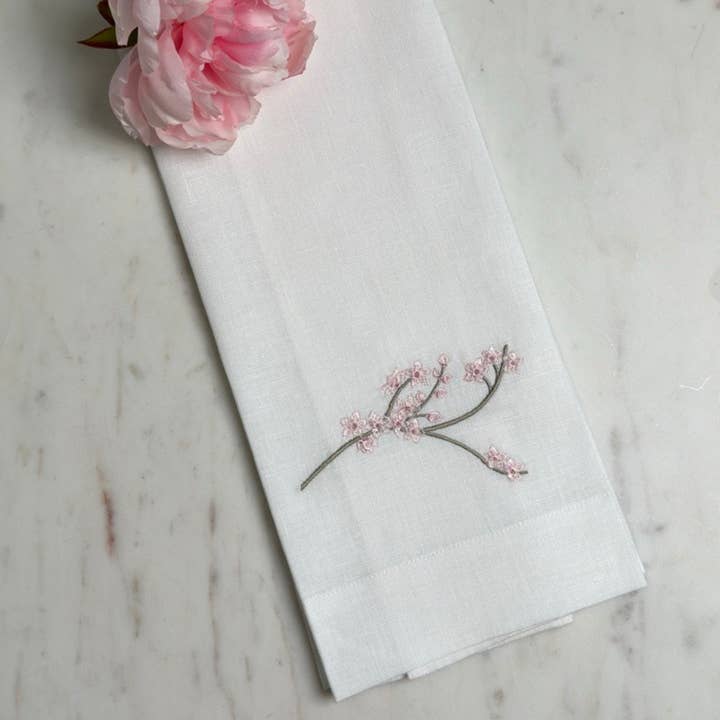 Arte Italica & Crown Linen Designs - Wholesale Tea Towel - Cherry Blossom Towel0