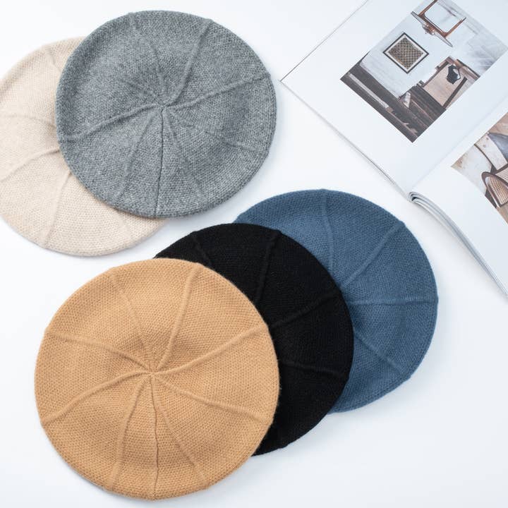 100% Australian Wool Knitted Beret for wholesale by The Pathz - Hats, Bags & Lifestyle