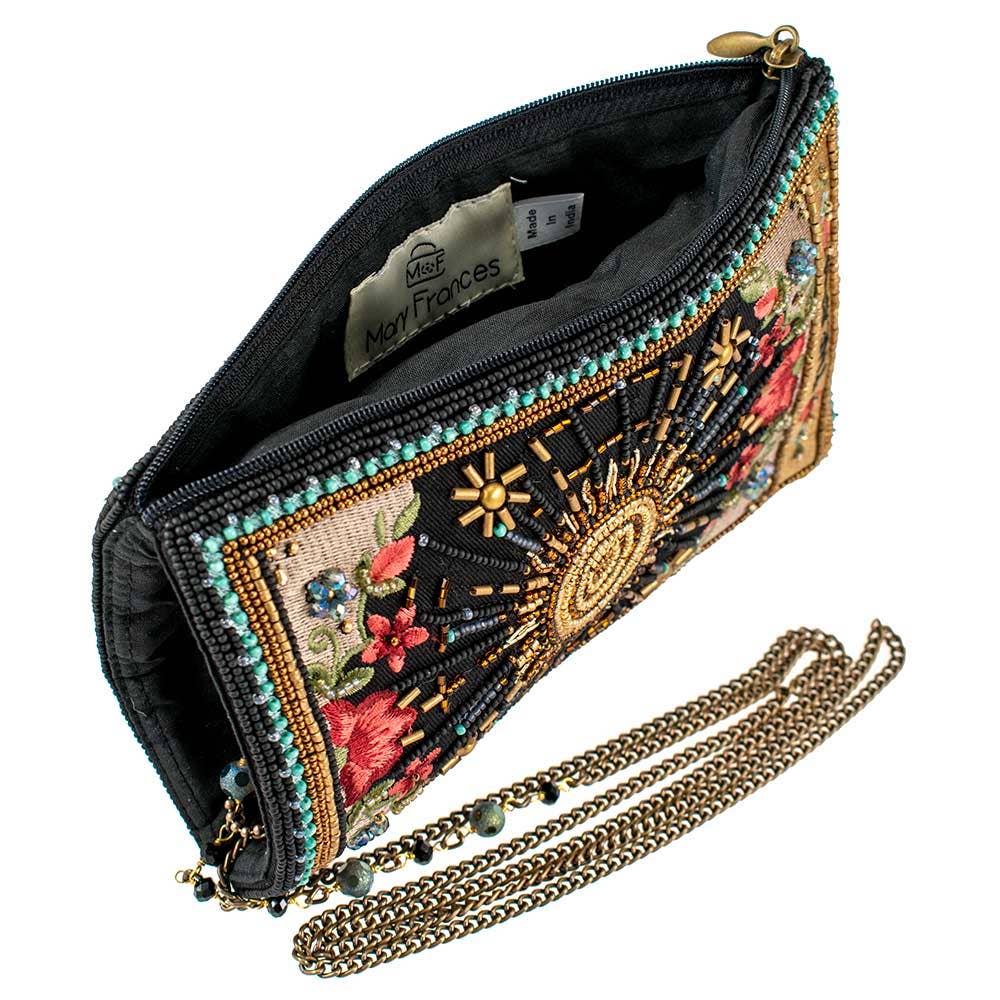 Mary Frances Accessories - Wholesale Crossbodytas - Dames - Shine On Schoudertas met parels, zon en bloemen thema voor telefoon4