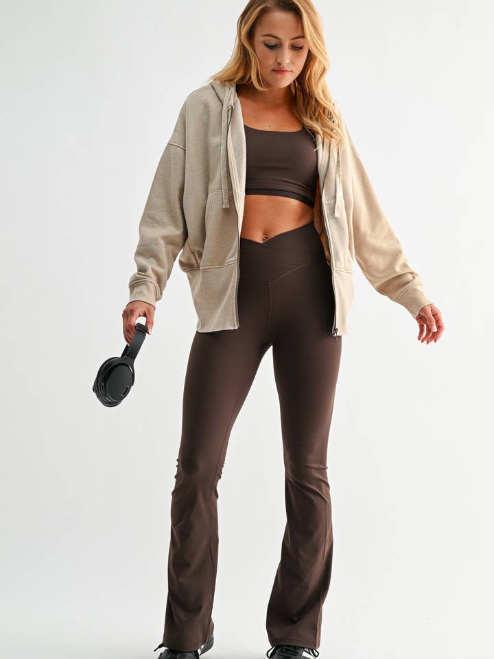 Mono B - Wholesale Hoodie - Women's - Fleece Hoodie Jacket with Tapered Sleeves29