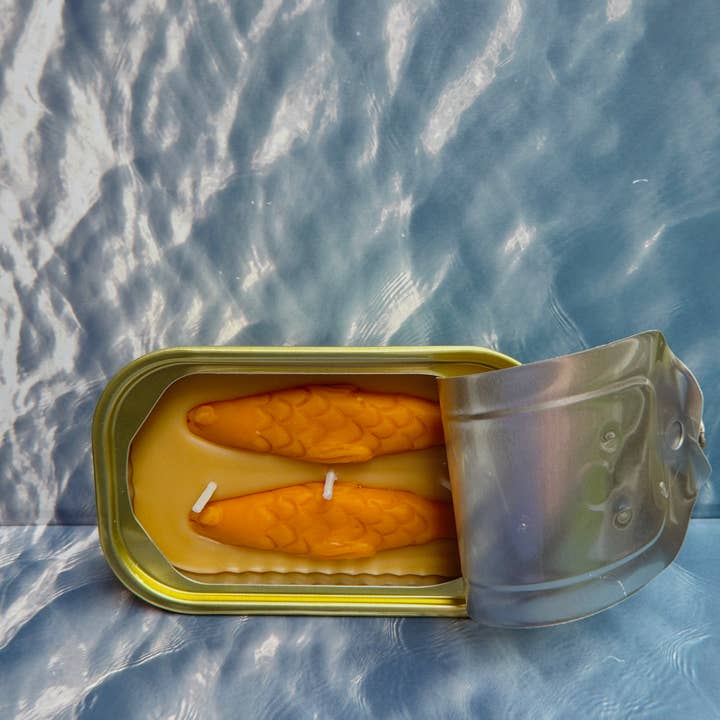 Tinned Candle - Wholesale Novelty Candle - Tinned Fish Candle - Sandalwood