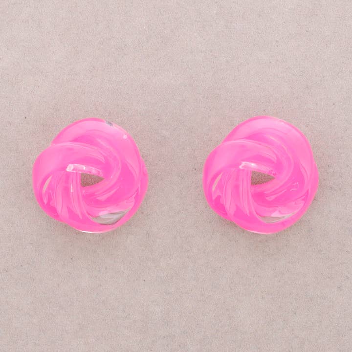 Druckohrringe aus Kunstharz mit Knoten für den Großhandel von Sonata