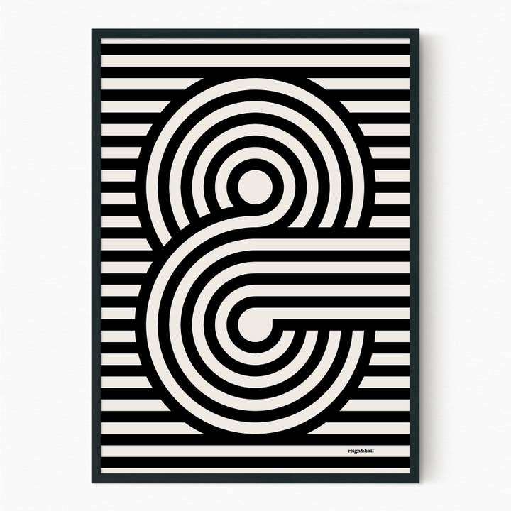 Geo Ampersand - moderne typografische print voor wholesale door Reign&Hail