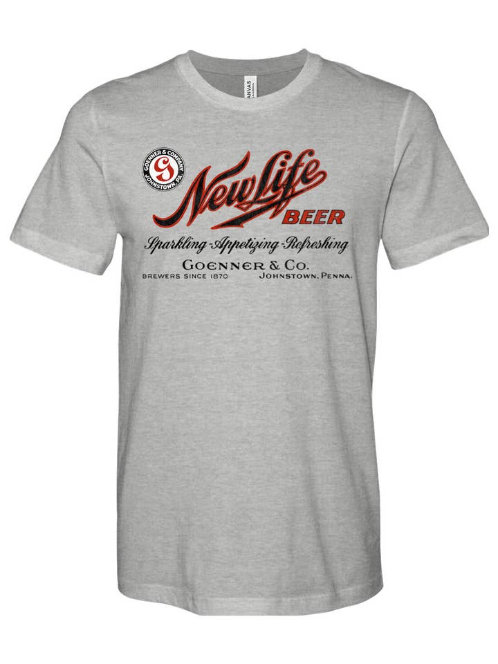 Yinzylvania - Wholesale Screen printed t-shirt – unisex - New Life Beer - Goenner Brothers - Johnstown, PA0