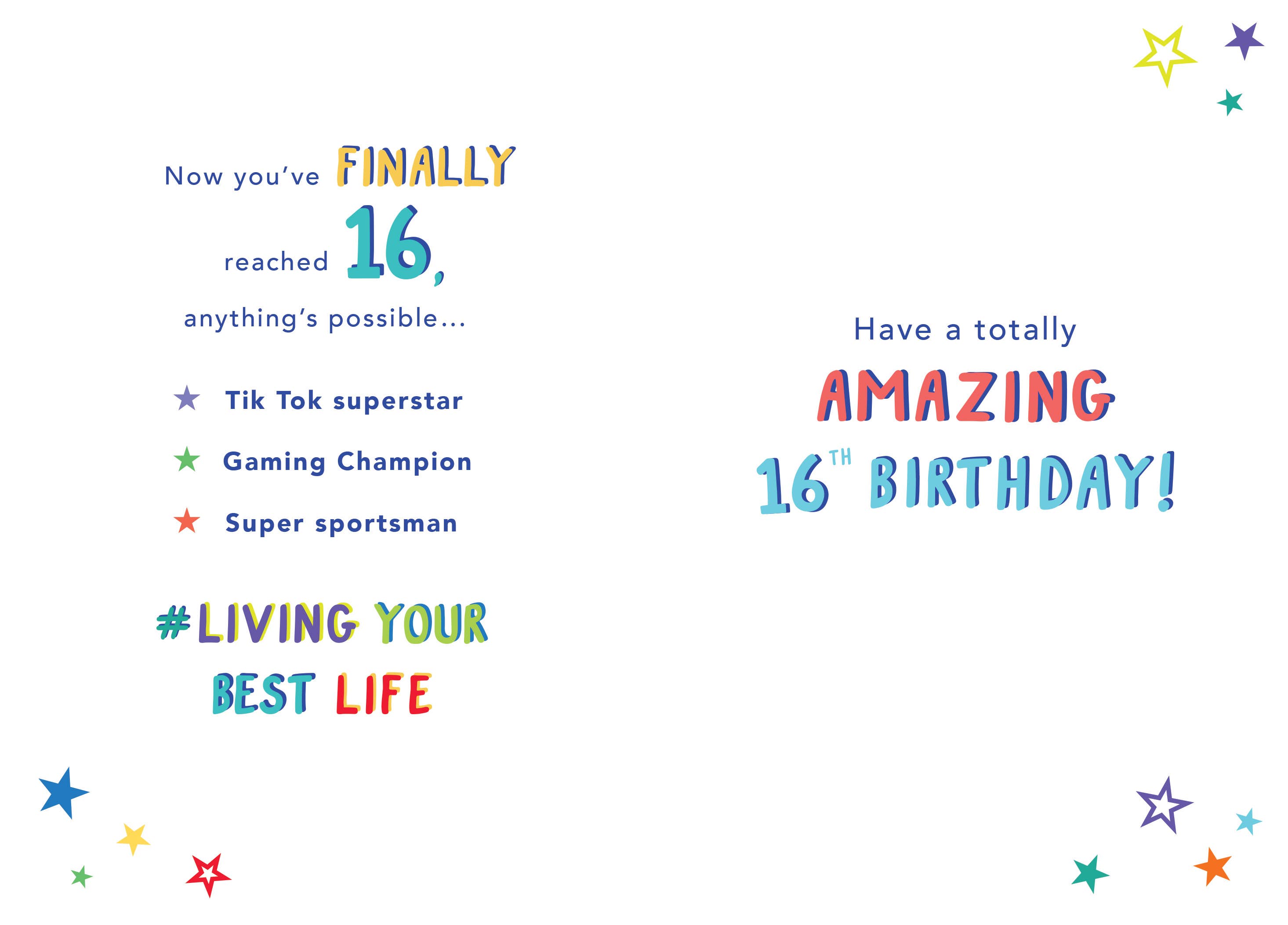 Piccadilly Greetings – wholesale Birthday card – Juvenile Birthday Card, Age 16 M, Age 16 M1