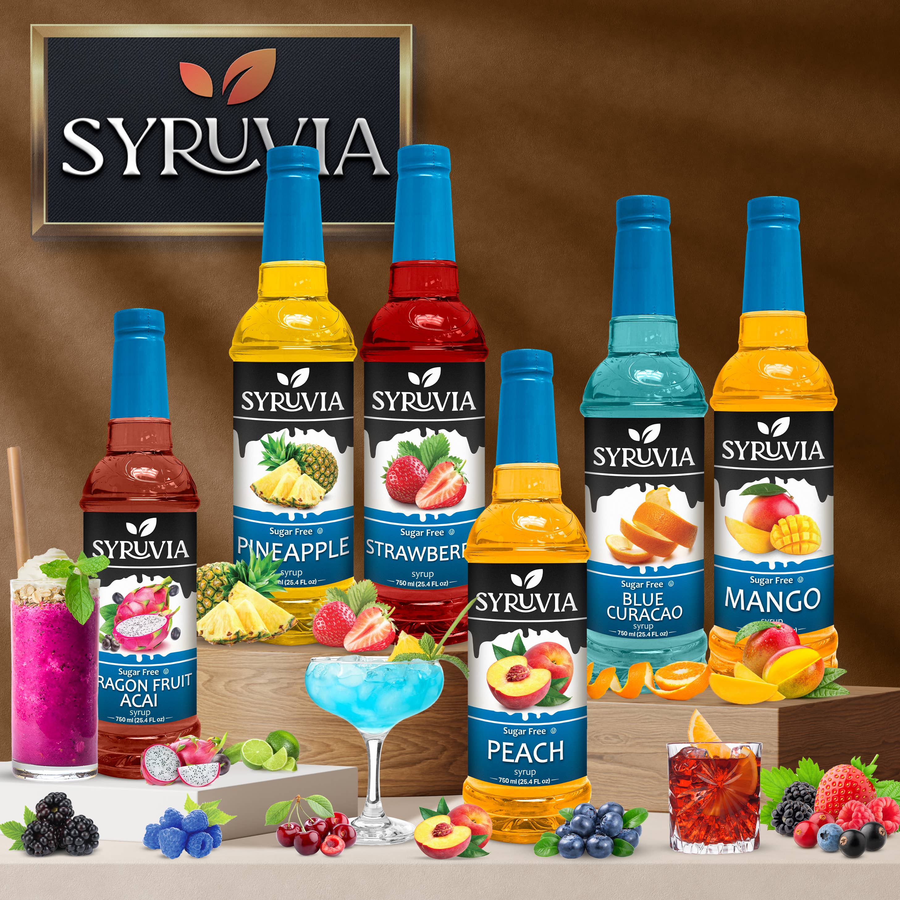 Syruvia - Vente Sirops aromatisés - Sirop de framboise bleue sans sucre6