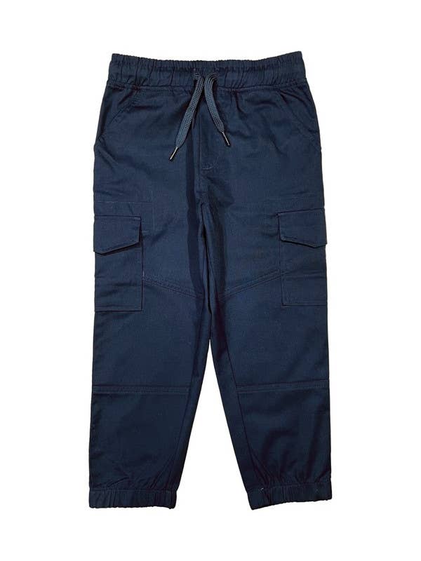 Unik – calças de treino - Crianças por atacado – Calças de Jogger de Carga para Rapaz com Fundo Elástico e Cinto de Cordão 4-162