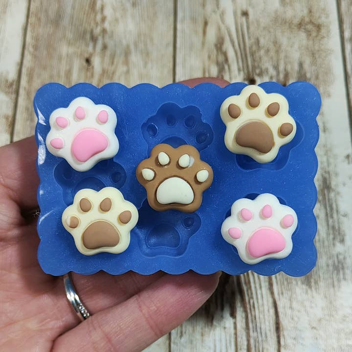 Serena Creazione di Serena Stampone - Wholesale Craft Supplies - Paw Print 5pcs 2cm in silicone for resin and plaster0