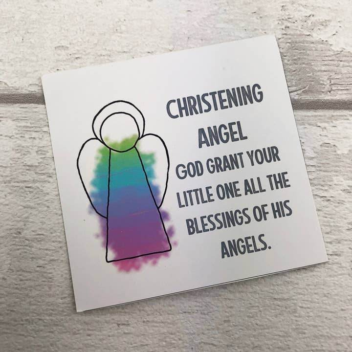 GlassHouse Design - Wholesale Keepsake Coin/Token - Christening Angel - Stained Glass Christening Gift6