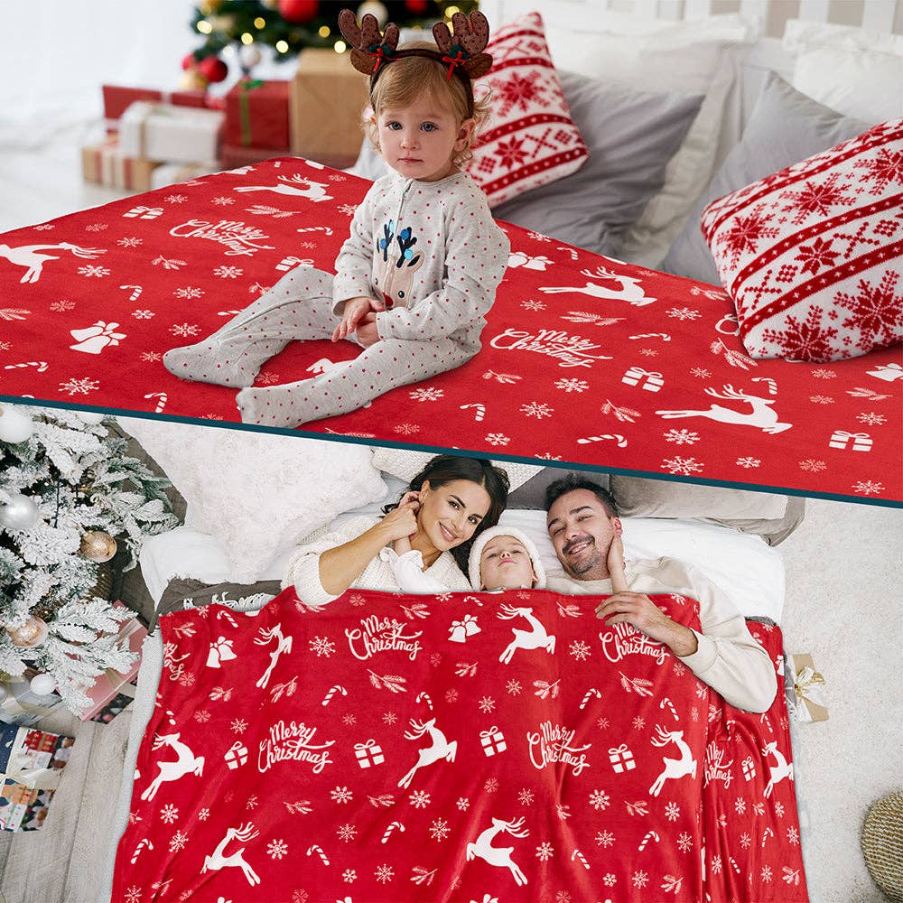 Pavilia – wholesale Prydnadsfilt – Pavilia julfleecefilt med säsongsmotiv66