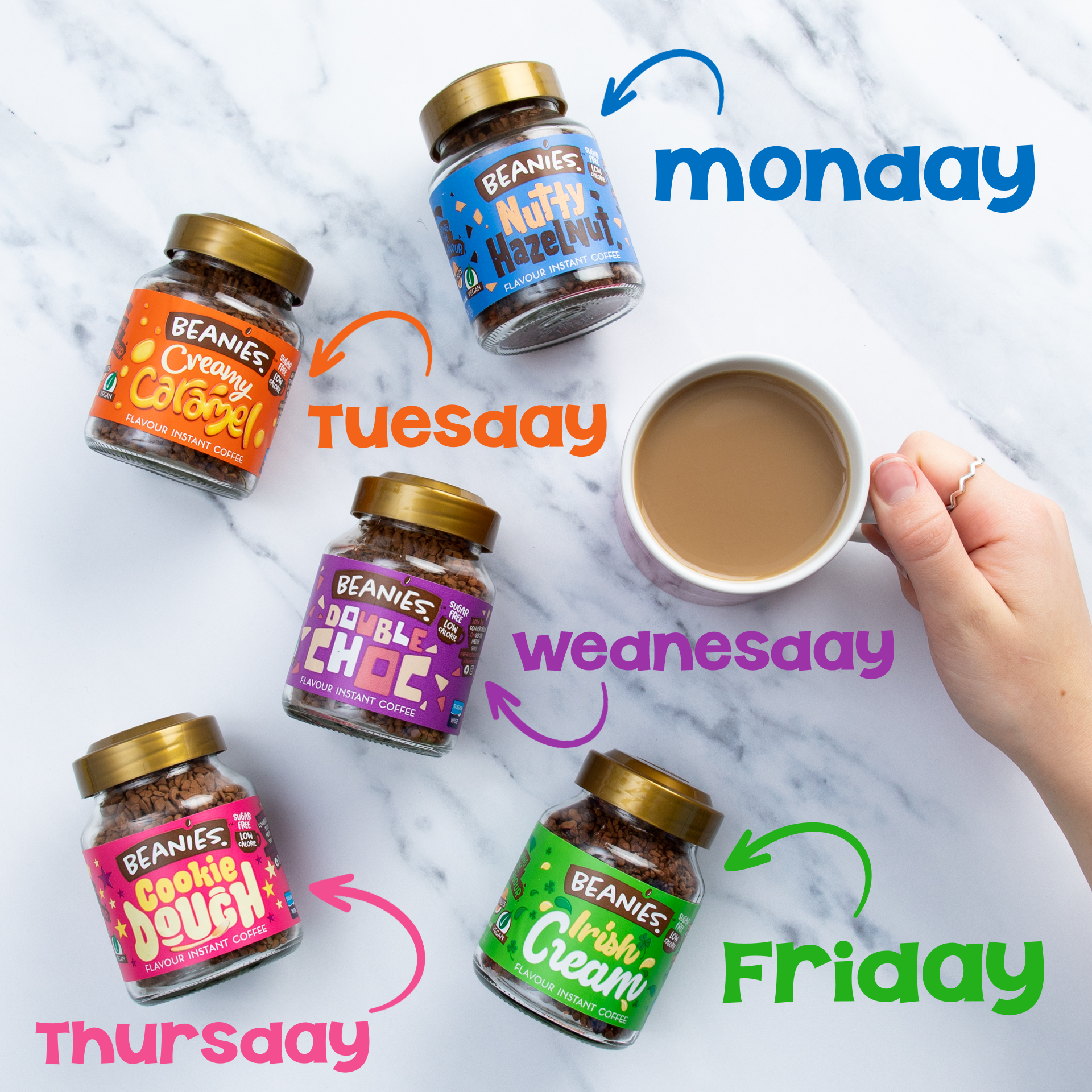 Beanies The Flavour Co. Ltd - Vente Cafés/expressos instantanés - Beanies café instantané saveur double chocolat 50 g2