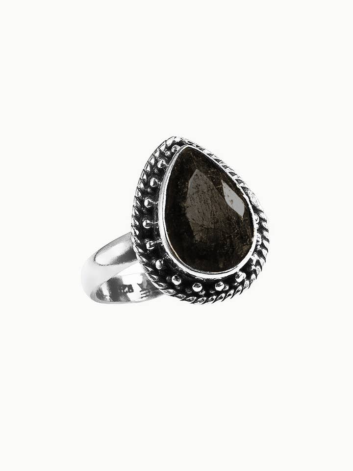 Anello in argento con onice nera Sivalya - Amalfi per la vendita all'ingrosso da parte di Sivalya