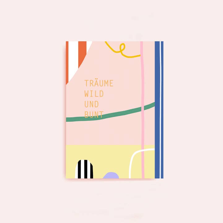 Postcard dreams wild and colorful for wholesale by Ines Keck | Studio Keck