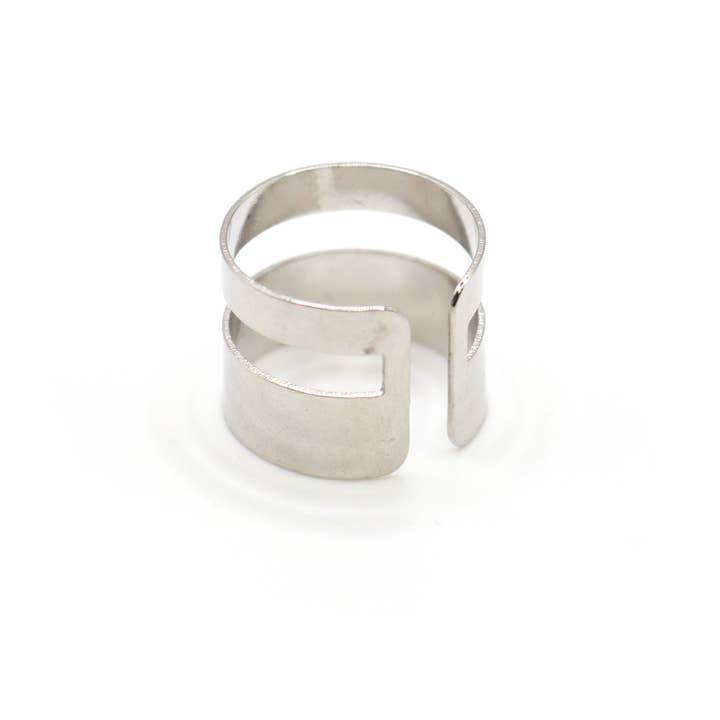 PURPOSE Jewelry - Venta al por mayor Anillo de banda/apilable - Anillo de honor en tono plateado