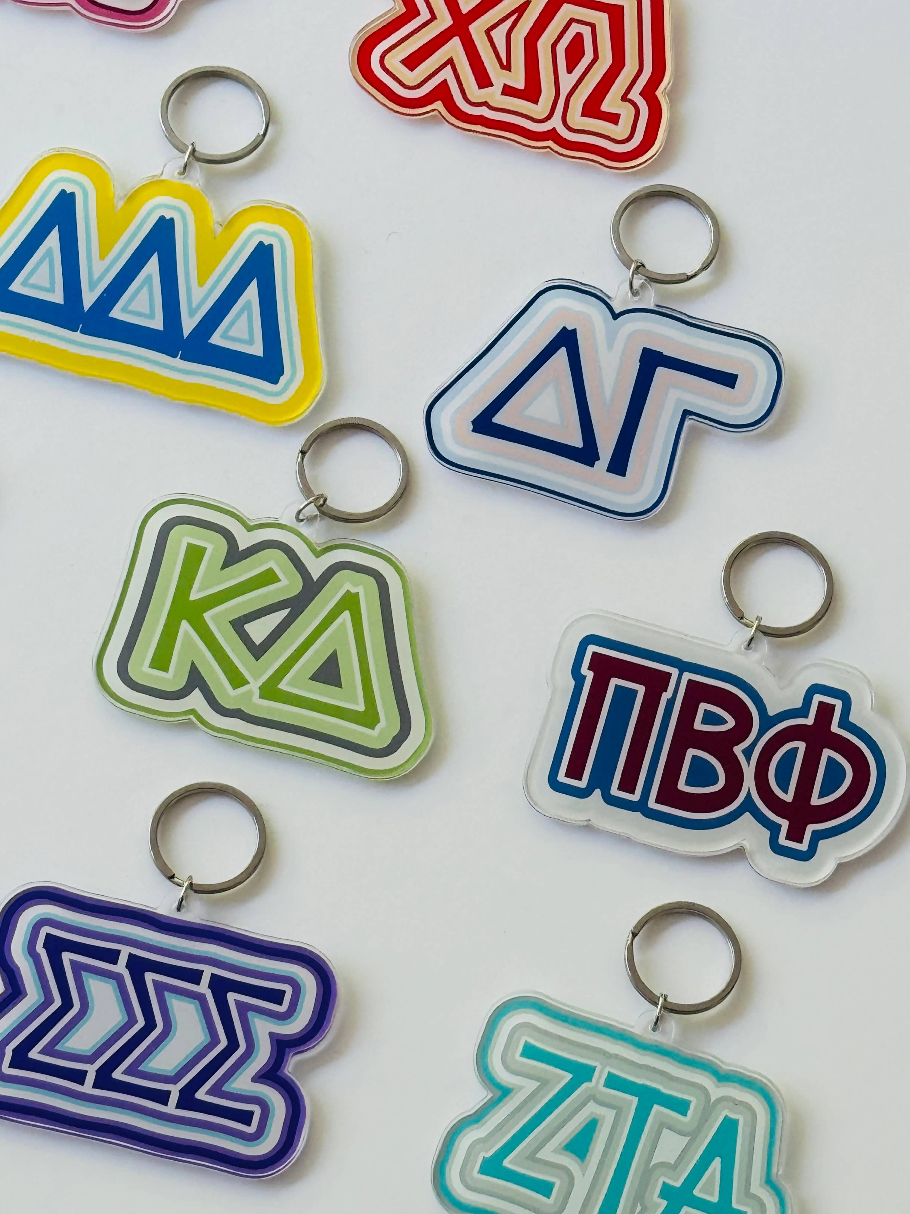 Buttongirl99 - Wholesale Keychain - Women's - Sorority Colorful Acrylic Key Chain2
