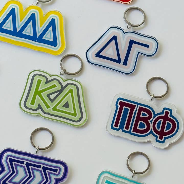 Buttongirl99 - Wholesale Keychain - Women's - Sorority Colorful Acrylic Key Chain2