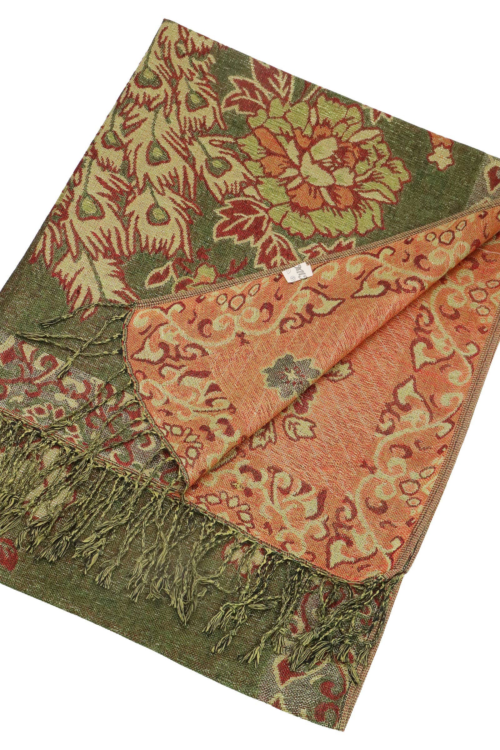 ASSORTED Peacock Peony Floral Metallic Pashmina Shawl Scarf for wholesale on Faire11